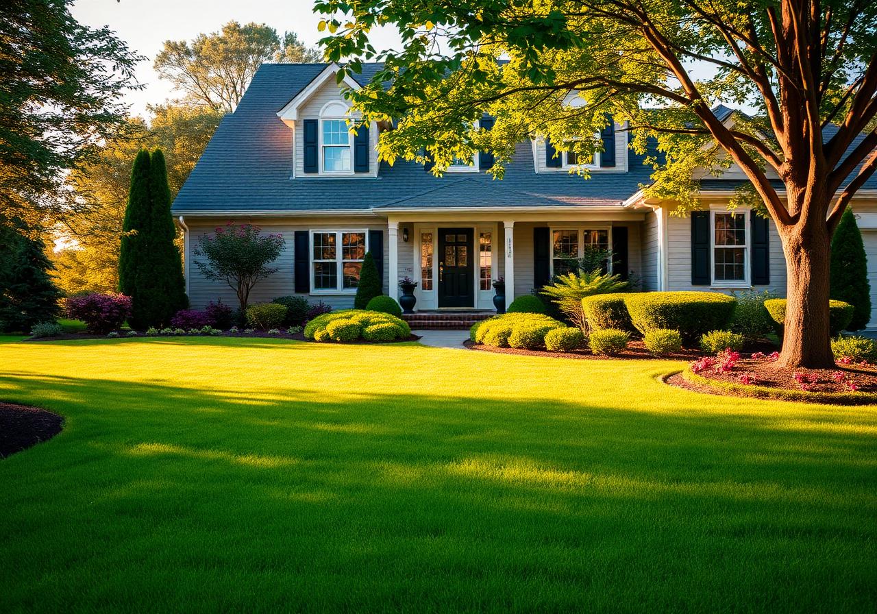 Beautifully landscaped front yard